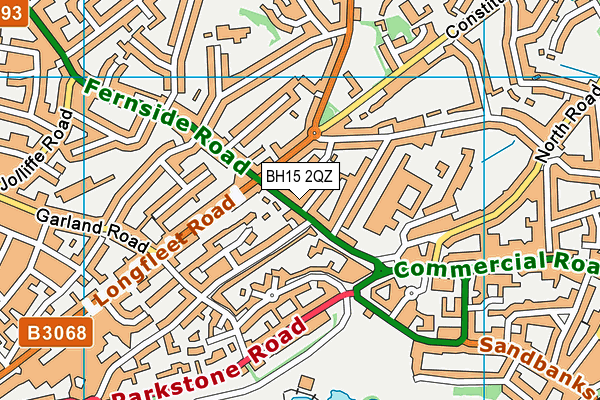 BH15 2QZ map - OS VectorMap District (Ordnance Survey) BH15 2QZ map - OS VectorMap District (Ordnance Survey)