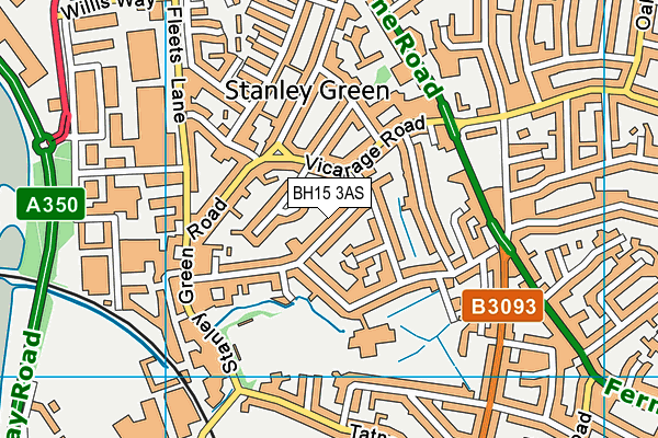 BH15 3AS map - OS VectorMap District (Ordnance Survey) BH15 3AS map - OS VectorMap District (Ordnance Survey)