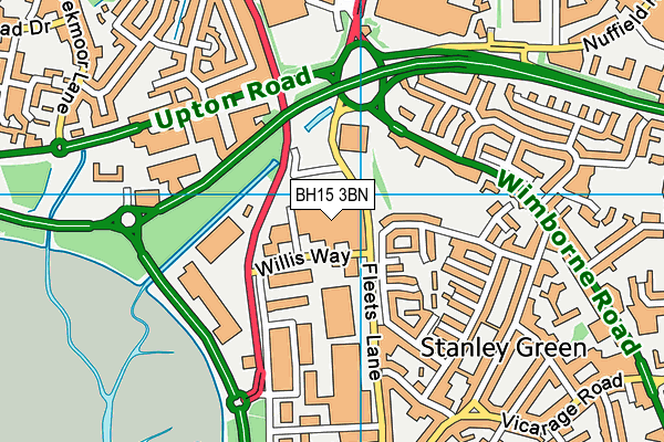 BH15 3BN map - OS VectorMap District (Ordnance Survey) BH15 3BN map - OS VectorMap District (Ordnance Survey)