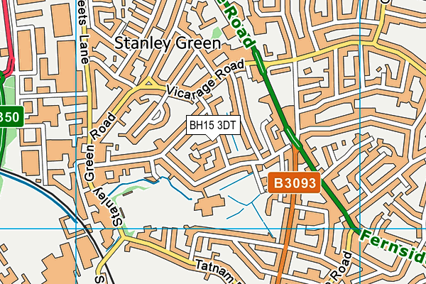 BH15 3DT map - OS VectorMap District (Ordnance Survey) BH15 3DT map - OS VectorMap District (Ordnance Survey)
