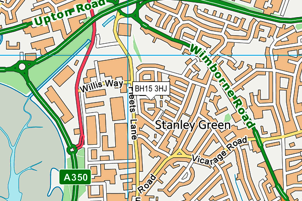 BH15 3HJ map - OS VectorMap District (Ordnance Survey) BH15 3HJ map - OS VectorMap District (Ordnance Survey)