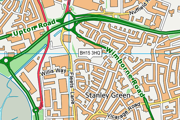 BH15 3HQ map - OS VectorMap District (Ordnance Survey) BH15 3HQ map - OS VectorMap District (Ordnance Survey)