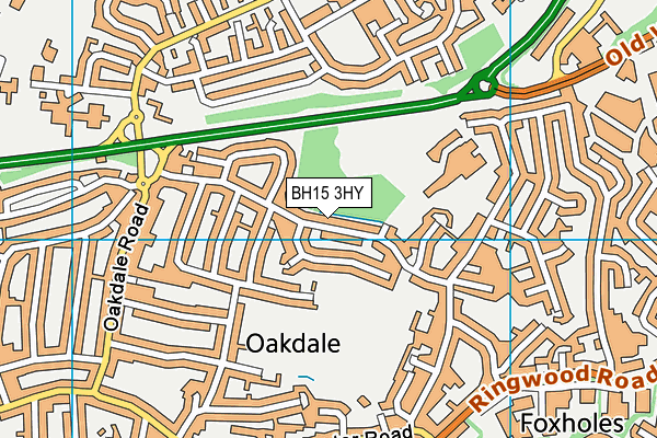 BH15 3HY map - OS VectorMap District (Ordnance Survey)