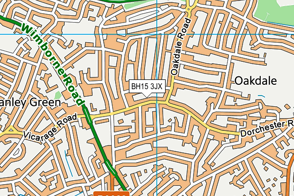 BH15 3JX map - OS VectorMap District (Ordnance Survey) BH15 3JX map - OS VectorMap District (Ordnance Survey)