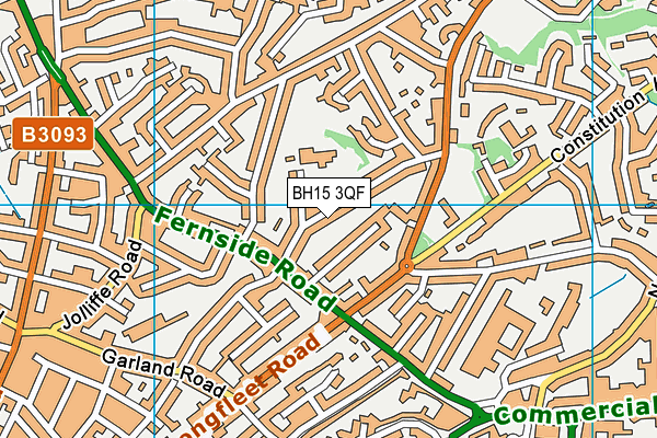 BH15 3QF map - OS VectorMap District (Ordnance Survey) BH15 3QF map - OS VectorMap District (Ordnance Survey)