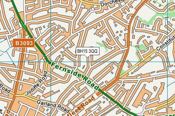 BH15 3QQ map - OS VectorMap District (Ordnance Survey) BH15 3QQ map - OS VectorMap District (Ordnance Survey)