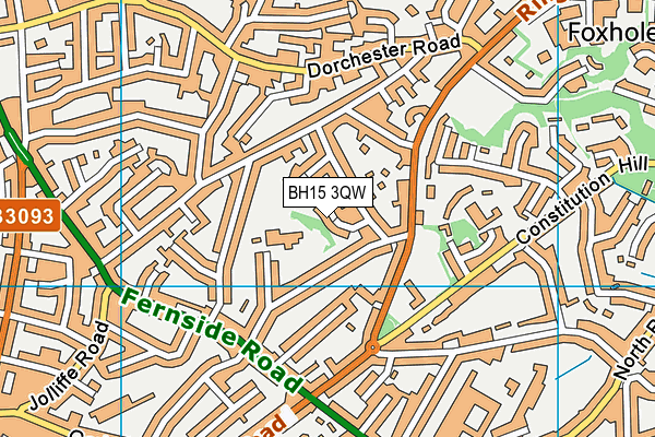 BH15 3QW map - OS VectorMap District (Ordnance Survey) BH15 3QW map - OS VectorMap District (Ordnance Survey)