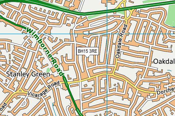 BH15 3RE map - OS VectorMap District (Ordnance Survey)