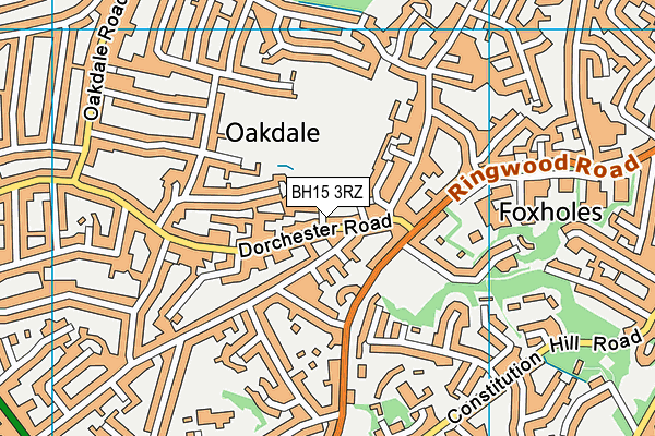 BH15 3RZ map - OS VectorMap District (Ordnance Survey)