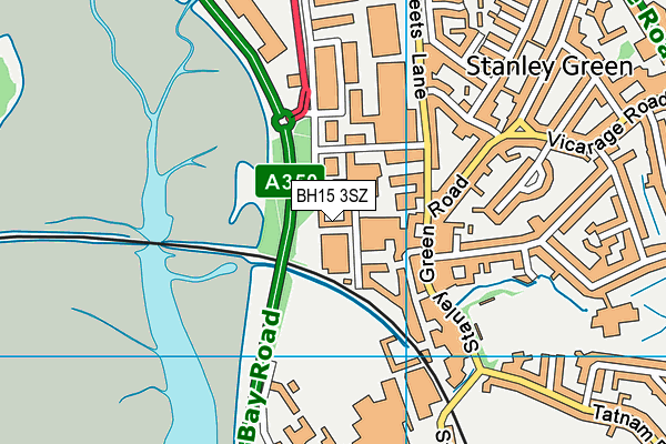 BH15 3SZ map - OS VectorMap District (Ordnance Survey) BH15 3SZ map - OS VectorMap District (Ordnance Survey)