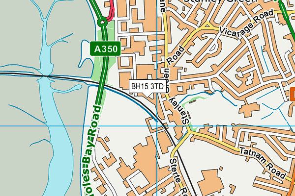 BH15 3TD map - OS VectorMap District (Ordnance Survey) BH15 3TD map - OS VectorMap District (Ordnance Survey)