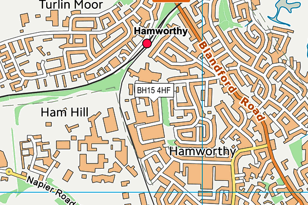 BH15 4HF map - OS VectorMap District (Ordnance Survey)