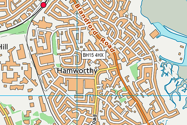 BH15 4HX map - OS VectorMap District (Ordnance Survey) BH15 4HX map - OS VectorMap District (Ordnance Survey)