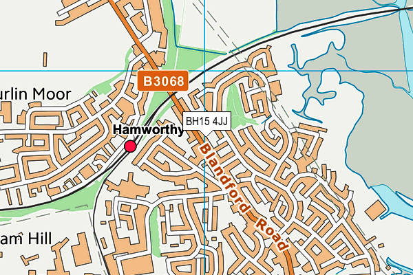 BH15 4JJ map - OS VectorMap District (Ordnance Survey) BH15 4JJ map - OS VectorMap District (Ordnance Survey)