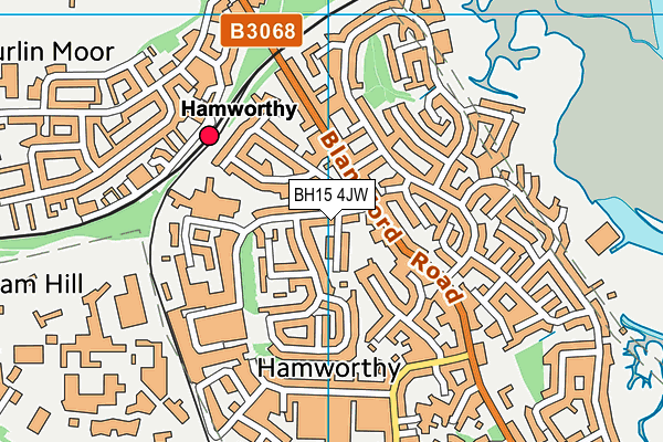 BH15 4JW map - OS VectorMap District (Ordnance Survey)