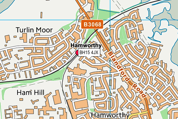 BH15 4JX map - OS VectorMap District (Ordnance Survey) BH15 4JX map - OS VectorMap District (Ordnance Survey)