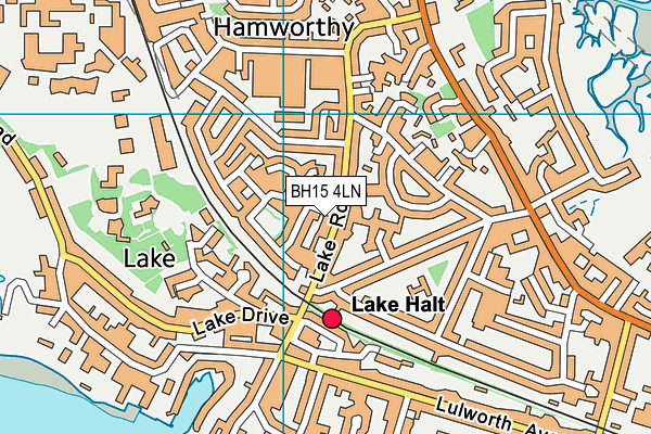 BH15 4LN map - OS VectorMap District (Ordnance Survey) BH15 4LN map - OS VectorMap District (Ordnance Survey)