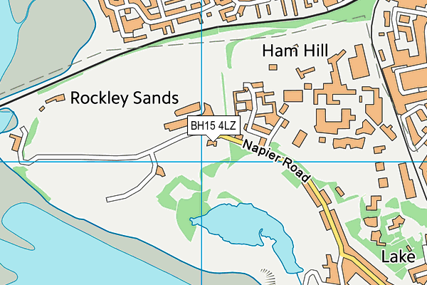 BH15 4LZ map - OS VectorMap District (Ordnance Survey) BH15 4LZ map - OS VectorMap District (Ordnance Survey)