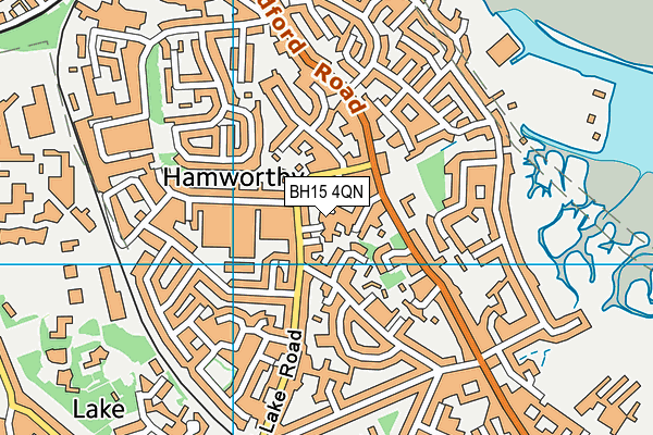 BH15 4QN map - OS VectorMap District (Ordnance Survey) BH15 4QN map - OS VectorMap District (Ordnance Survey)