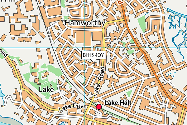 BH15 4QY map - OS VectorMap District (Ordnance Survey) BH15 4QY map - OS VectorMap District (Ordnance Survey)