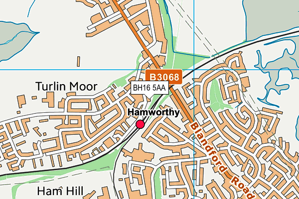 BH16 5AA map - OS VectorMap District (Ordnance Survey)