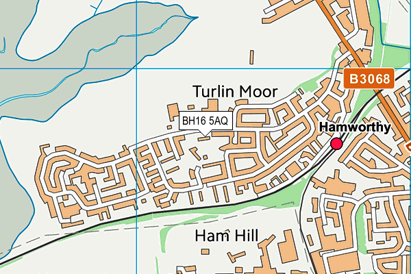 BH16 5AQ map - OS VectorMap District (Ordnance Survey) BH16 5AQ map - OS VectorMap District (Ordnance Survey)