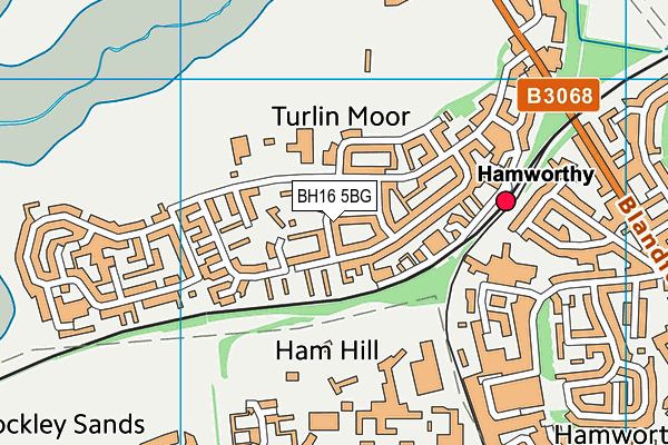 BH16 5BG map - OS VectorMap District (Ordnance Survey)