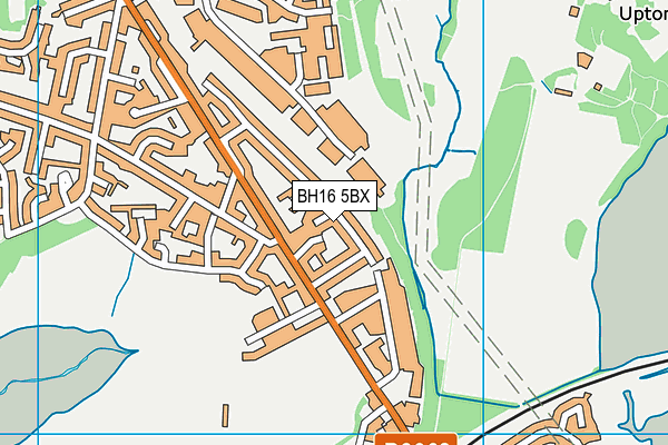 BH16 5BX map - OS VectorMap District (Ordnance Survey) BH16 5BX map - OS VectorMap District (Ordnance Survey)
