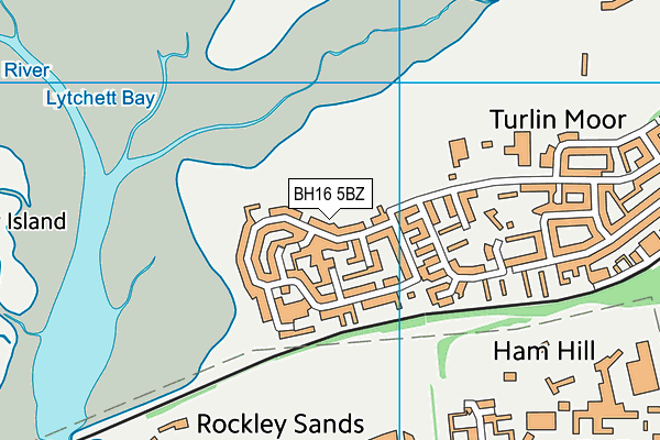 BH16 5BZ map - OS VectorMap District (Ordnance Survey) BH16 5BZ map - OS VectorMap District (Ordnance Survey)