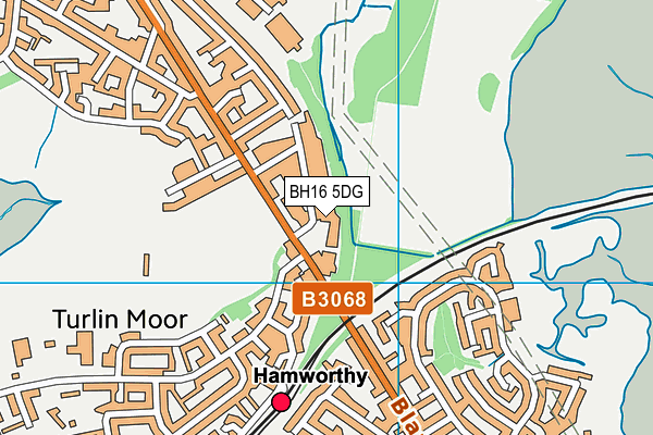 BH16 5DG map - OS VectorMap District (Ordnance Survey) BH16 5DG map - OS VectorMap District (Ordnance Survey)