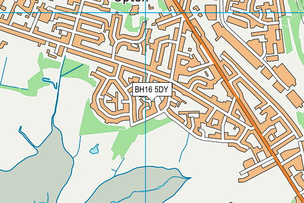BH16 5DY map - OS VectorMap District (Ordnance Survey) BH16 5DY map - OS VectorMap District (Ordnance Survey)