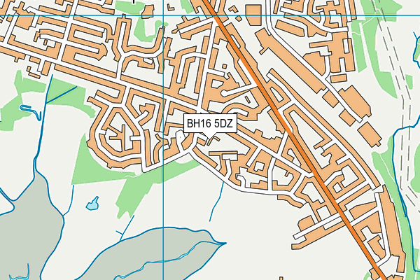 BH16 5DZ map - OS VectorMap District (Ordnance Survey) BH16 5DZ map - OS VectorMap District (Ordnance Survey)