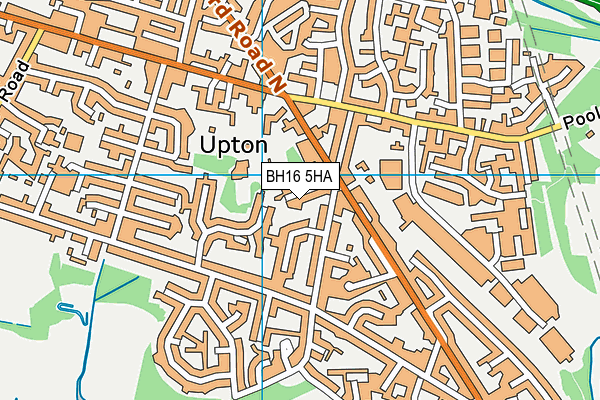 BH16 5HA map - OS VectorMap District (Ordnance Survey)
