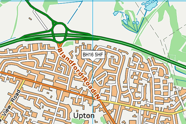 BH16 5HF map - OS VectorMap District (Ordnance Survey) BH16 5HF map - OS VectorMap District (Ordnance Survey)