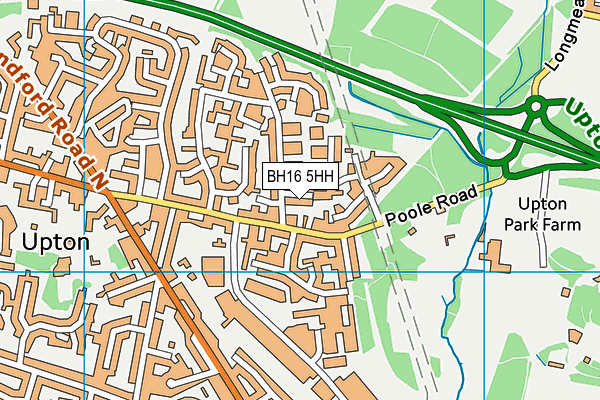 BH16 5HH map - OS VectorMap District (Ordnance Survey) BH16 5HH map - OS VectorMap District (Ordnance Survey)