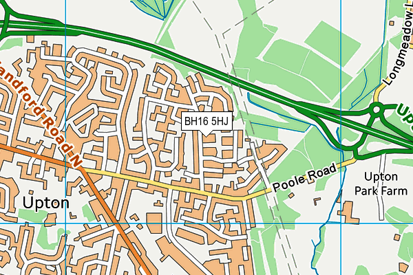 BH16 5HJ map - OS VectorMap District (Ordnance Survey)