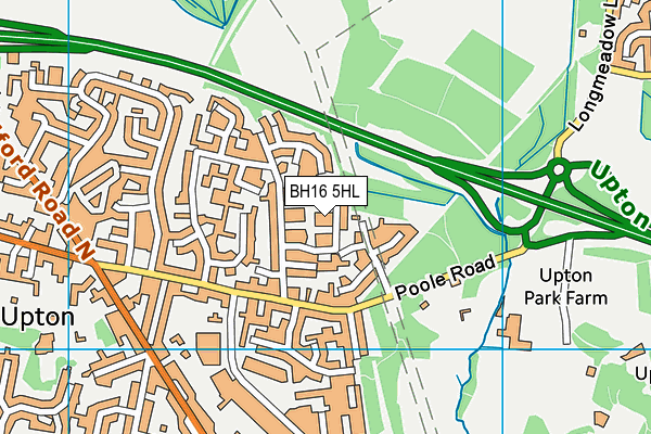 BH16 5HL map - OS VectorMap District (Ordnance Survey) BH16 5HL map - OS VectorMap District (Ordnance Survey)