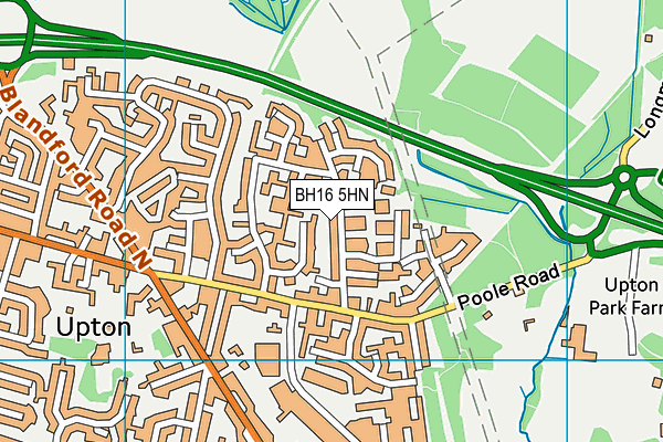 BH16 5HN map - OS VectorMap District (Ordnance Survey) BH16 5HN map - OS VectorMap District (Ordnance Survey)