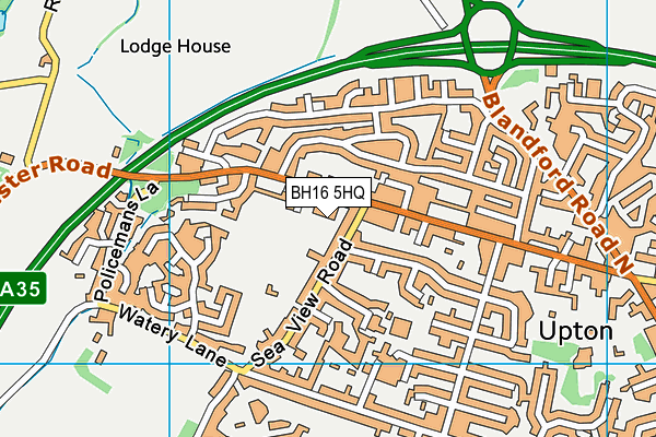 BH16 5HQ map - OS VectorMap District (Ordnance Survey) BH16 5HQ map - OS VectorMap District (Ordnance Survey)
