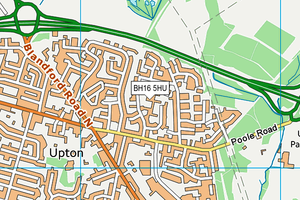 BH16 5HU map - OS VectorMap District (Ordnance Survey) BH16 5HU map - OS VectorMap District (Ordnance Survey)