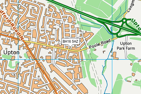 BH16 5HZ map - OS VectorMap District (Ordnance Survey)