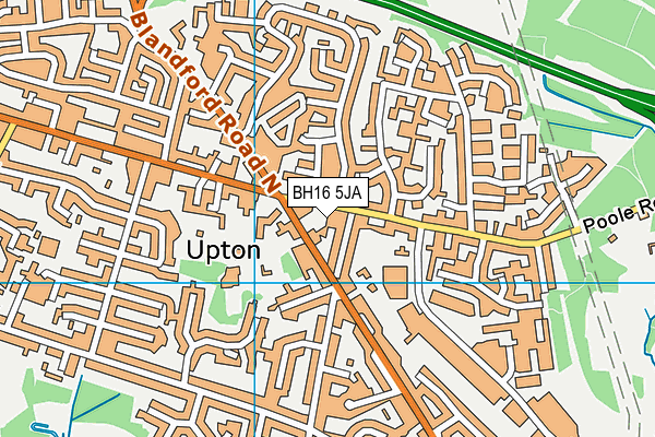 BH16 5JA map - OS VectorMap District (Ordnance Survey) BH16 5JA map - OS VectorMap District (Ordnance Survey)