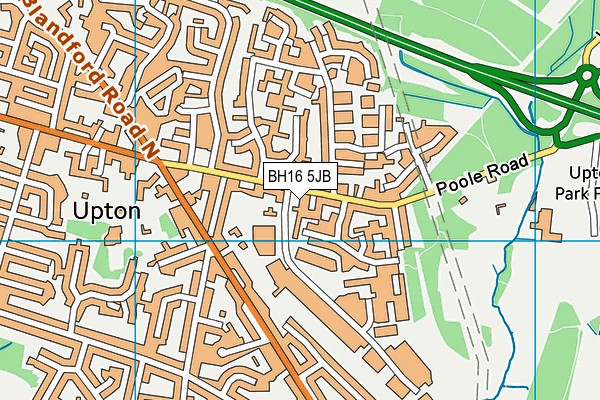 BH16 5JB map - OS VectorMap District (Ordnance Survey)