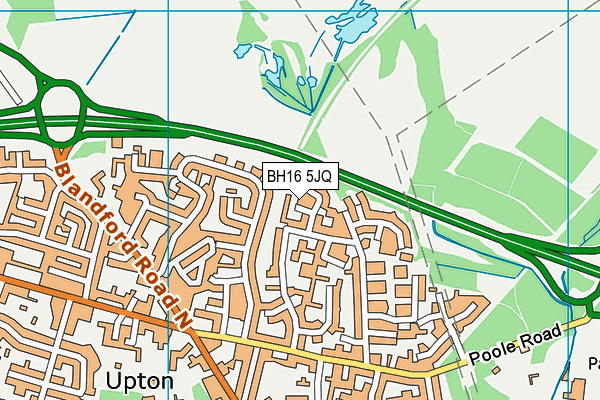 BH16 5JQ map - OS VectorMap District (Ordnance Survey) BH16 5JQ map - OS VectorMap District (Ordnance Survey)