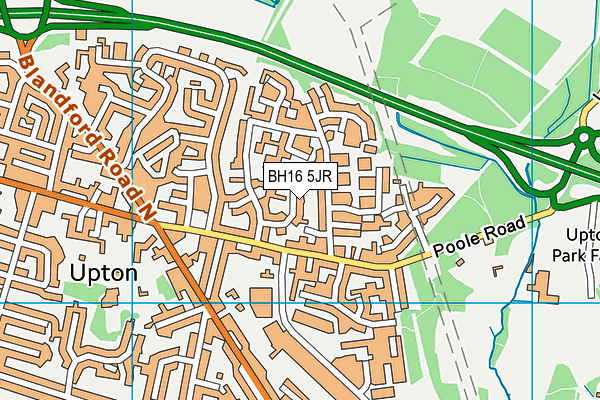 BH16 5JR map - OS VectorMap District (Ordnance Survey) BH16 5JR map - OS VectorMap District (Ordnance Survey)