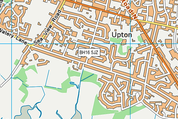 BH16 5JZ map - OS VectorMap District (Ordnance Survey) BH16 5JZ map - OS VectorMap District (Ordnance Survey)