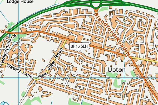 BH16 5LH map - OS VectorMap District (Ordnance Survey) BH16 5LH map - OS VectorMap District (Ordnance Survey)