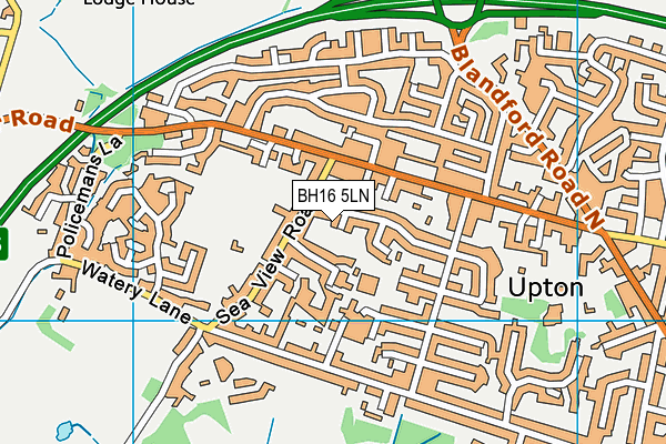 BH16 5LN map - OS VectorMap District (Ordnance Survey) BH16 5LN map - OS VectorMap District (Ordnance Survey)