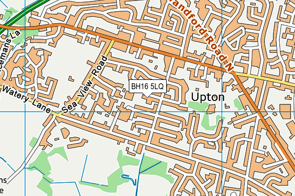 BH16 5LQ map - OS VectorMap District (Ordnance Survey) BH16 5LQ map - OS VectorMap District (Ordnance Survey)