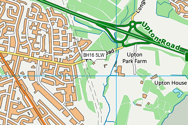 BH16 5LW map - OS VectorMap District (Ordnance Survey) BH16 5LW map - OS VectorMap District (Ordnance Survey)